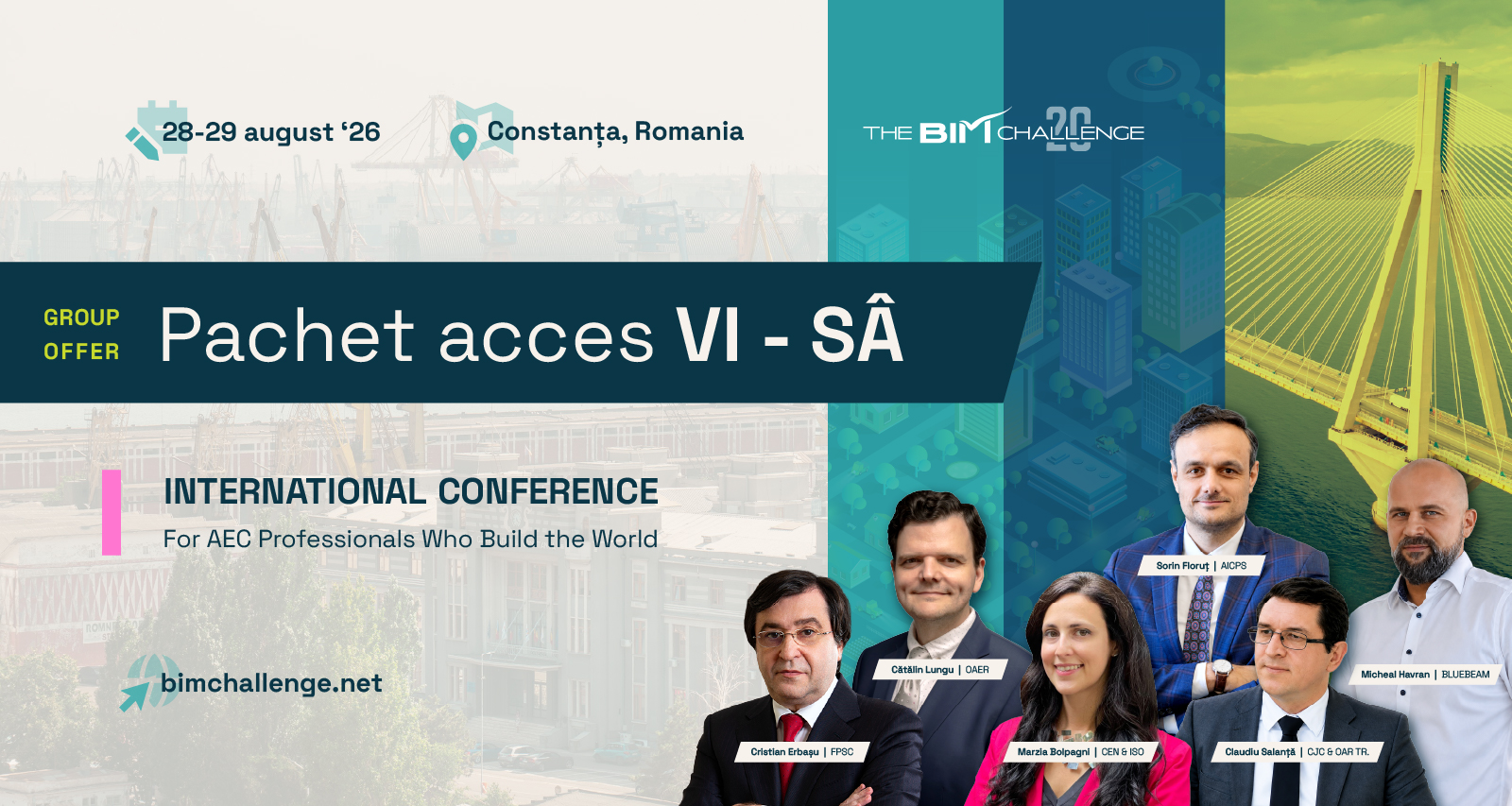 The BIM Challenge 2026 | Taxă de participare pentru grup (V-S)